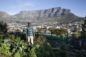 Mzu Zele in the garden.