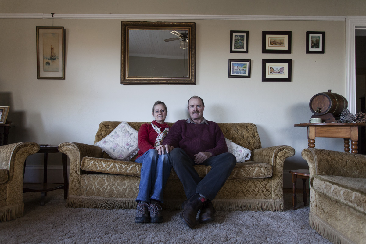 Arthur and Michelle Berry in their home.
