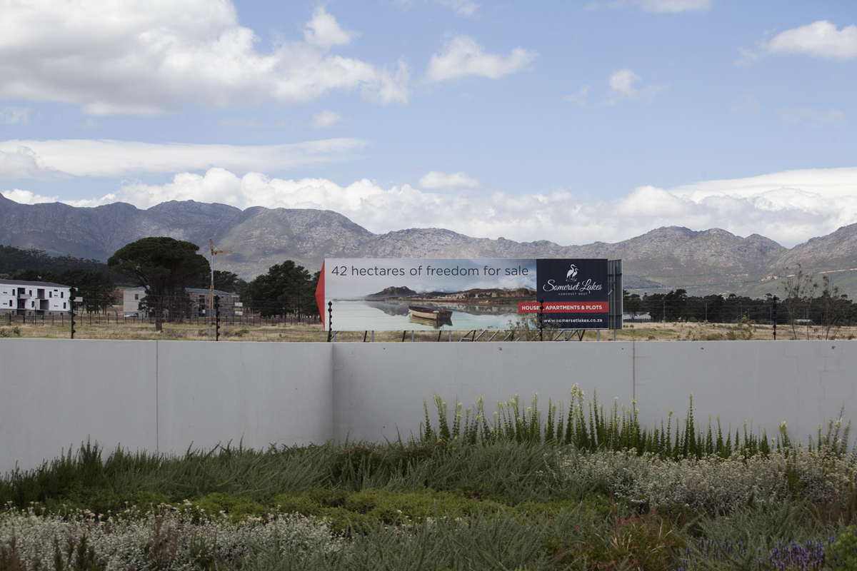 Advertisement for a housing complex in Somerset West.